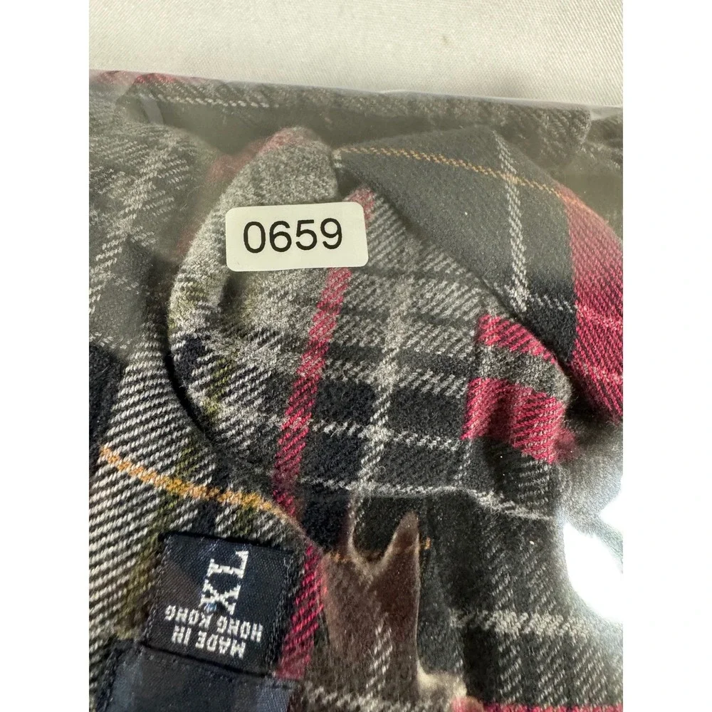 Polo Ralph Lauren Marlowe Plaid Cotton Flannel Shirt Mens XL Red Grey Black